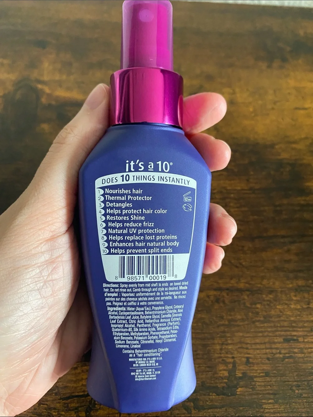 It's a 10 Miracle Leave-In Product